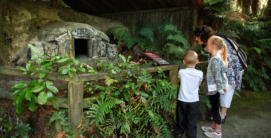 Buried Village - Stone Pataka (Maori Food Storehouse)